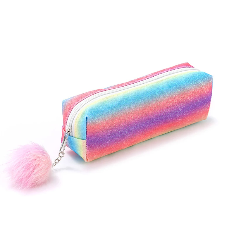 Shiny Glitter School Pencil Case for Girls Boys Recycled Stationery Pencil Pouch for Kids Promotional