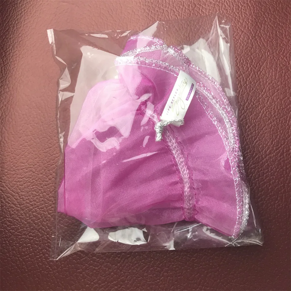 Pink Red purple clear Transparent organza double layers Round Pouch for Jewelry Packaging Gift
