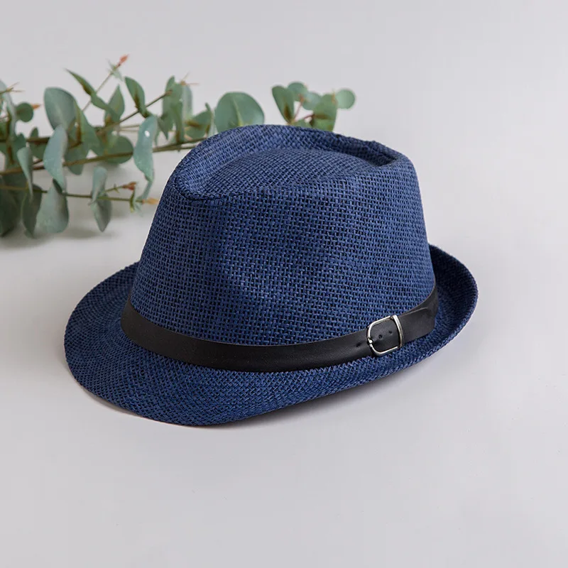 Summer Panama Hat Sun Straw Paper Turf Beach Fedora Hat