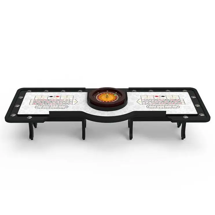 YH Professional Free Roulette Ball Casino Style Roulette Poker Table With Cup Holder