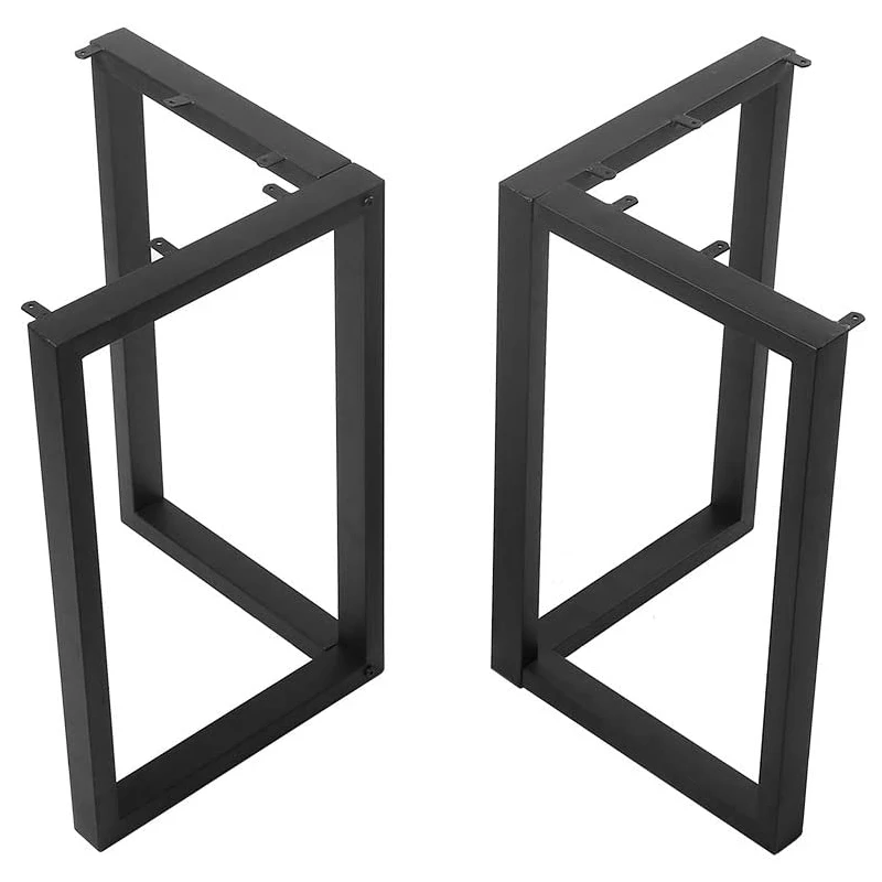 Modern Black Wrought Detachable Industrial Office Shaped Wholesale Glass Desk Frame Dining Steel Cast Iron Metal Table Legs