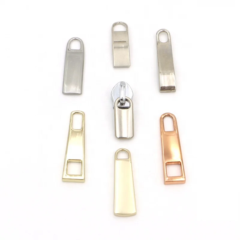 Leather Bag Accessories Regular 5# Metal Zip Puller Custom Zipper Puller with Slider