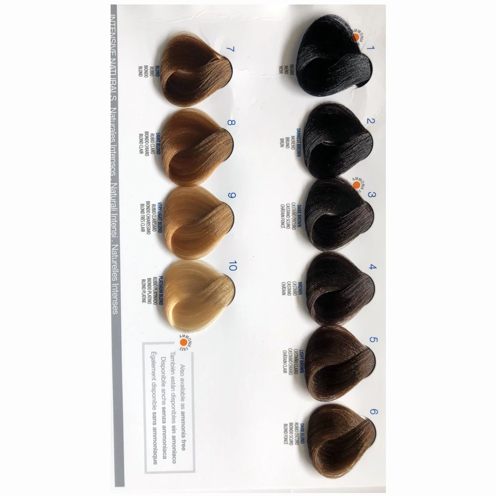 2018 Hot Selling Salon Hair Dye Hair Color Chart