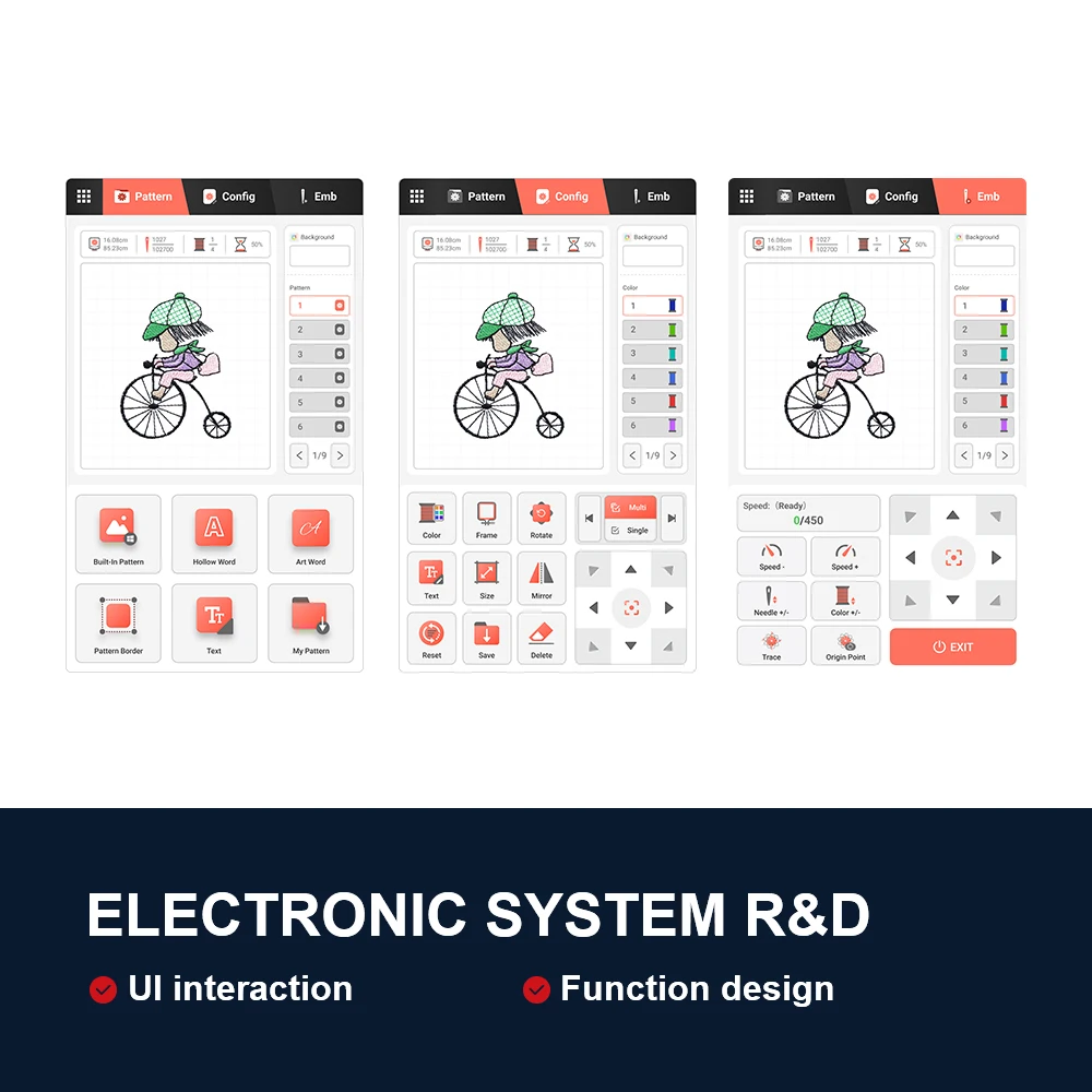 Poolin EOC06/Your LOGO Home use small computer embroidery machine with full customization service