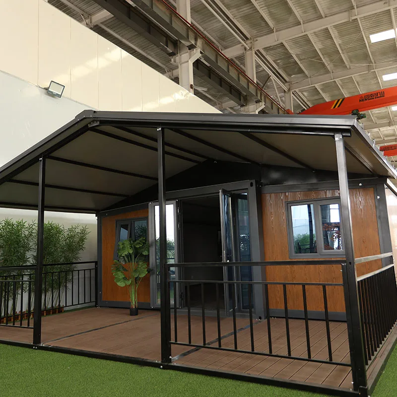 Double wing folding box activity room, mobile folding residential container room, expanded wing shaped packaging box room