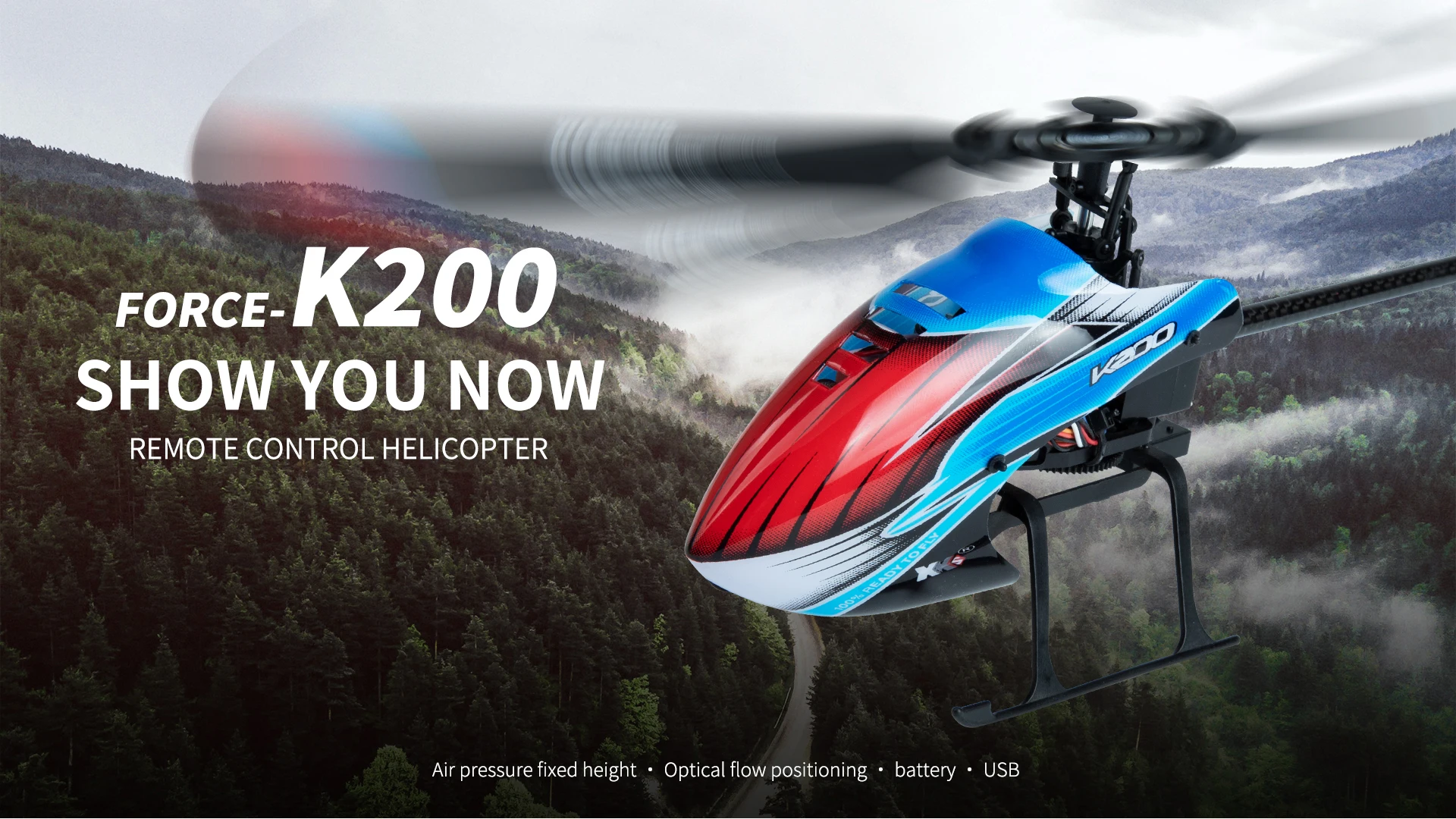 2023 WLtoys XK K200 RC вертолет 2 4G 6-Aixs гироскоп 4CH удержание высоты оптический поток Дистанционное управление