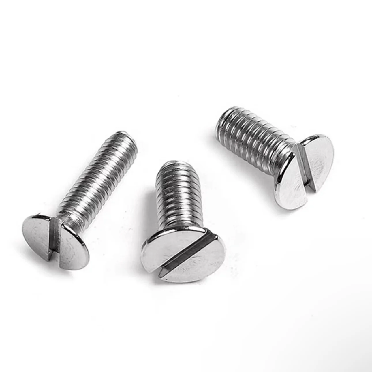 DIN963 304 316 Stainless Steel Bronze Copper M1.6-M10 Slotted Flat Countersunk Head Machine Screws