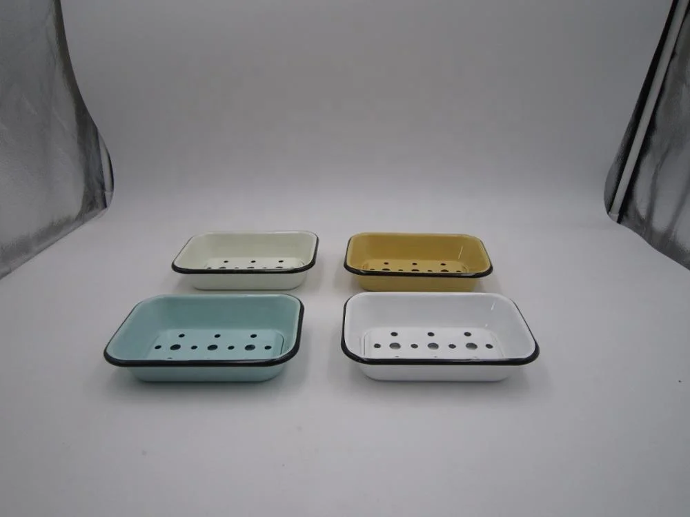 The Hollow Out Bathroom Metal Soap Box Unique  Enamel Soap Dish
