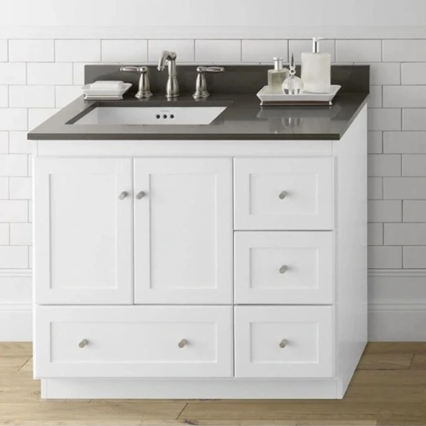 Modern Solid Wood American Cabinet Bathroom Cabinet Vanity for home or hotel