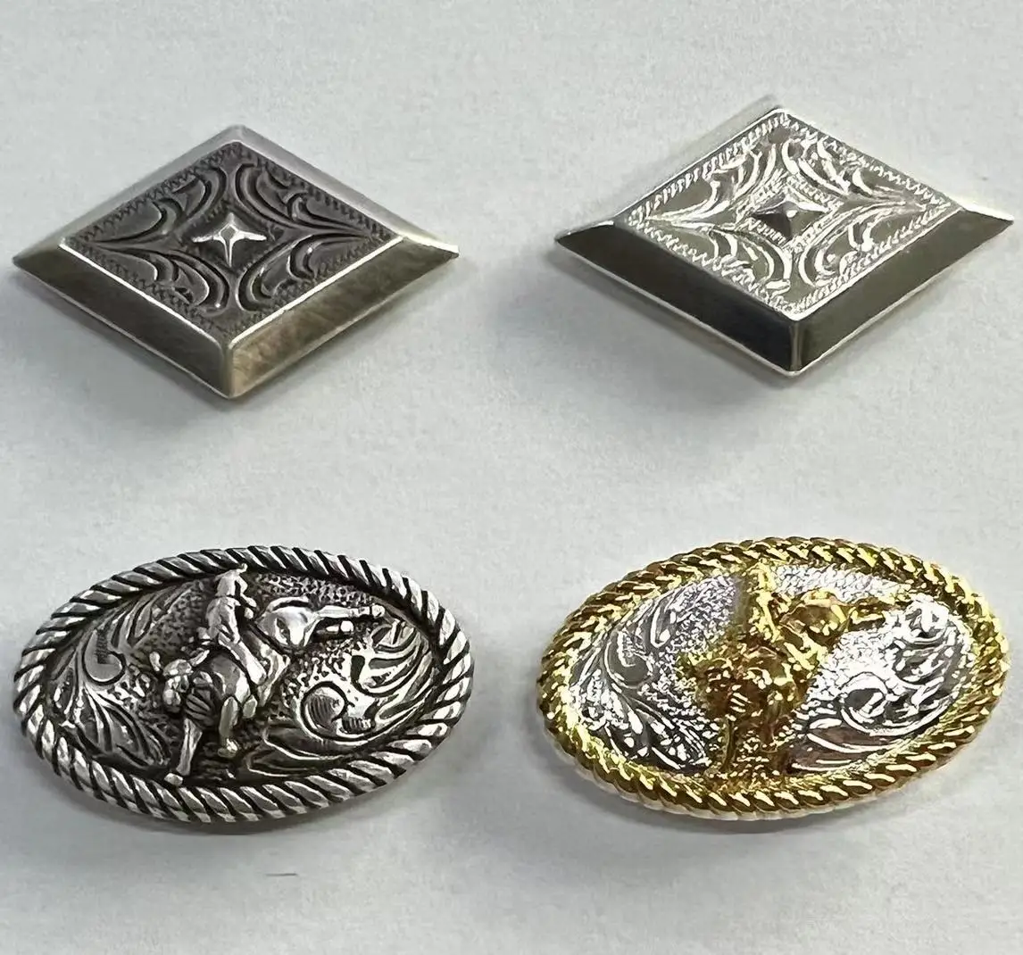 Производитель цинковый сплав оптовая продажа western concho овальные и ромбовидные Кончо