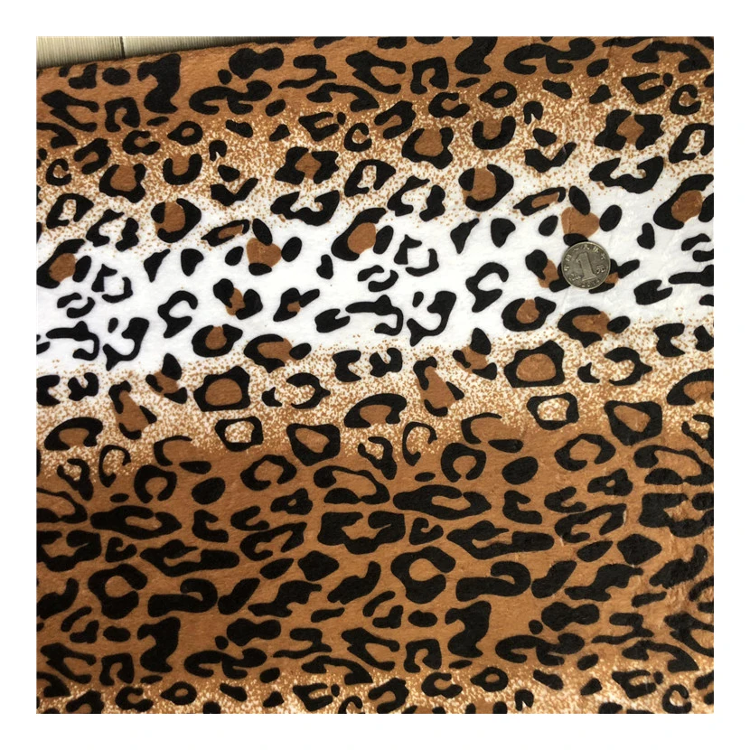 Animals Tiger Printed Design 100% Polyester Soft Short Hair Tricot Velvet Velboa Fabric