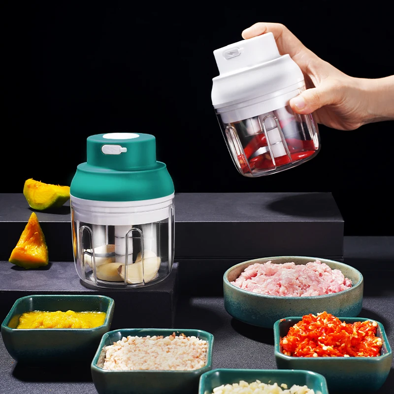 
SSGP Power Spin 45W Food Slicer Processor Onion Garlic Meat Salad Mini Electronic Vegetable Chopper 