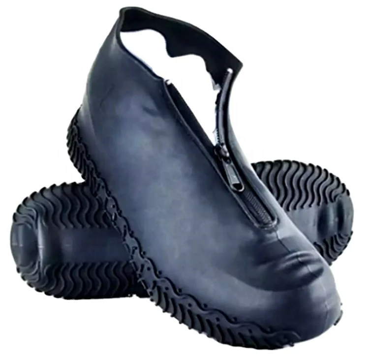 Unisex Womens Mens Rubber Zipper Silicone Rain Cover Boots Rain Portable Waterproof Overshoes For Indoor And Outdoor Protection