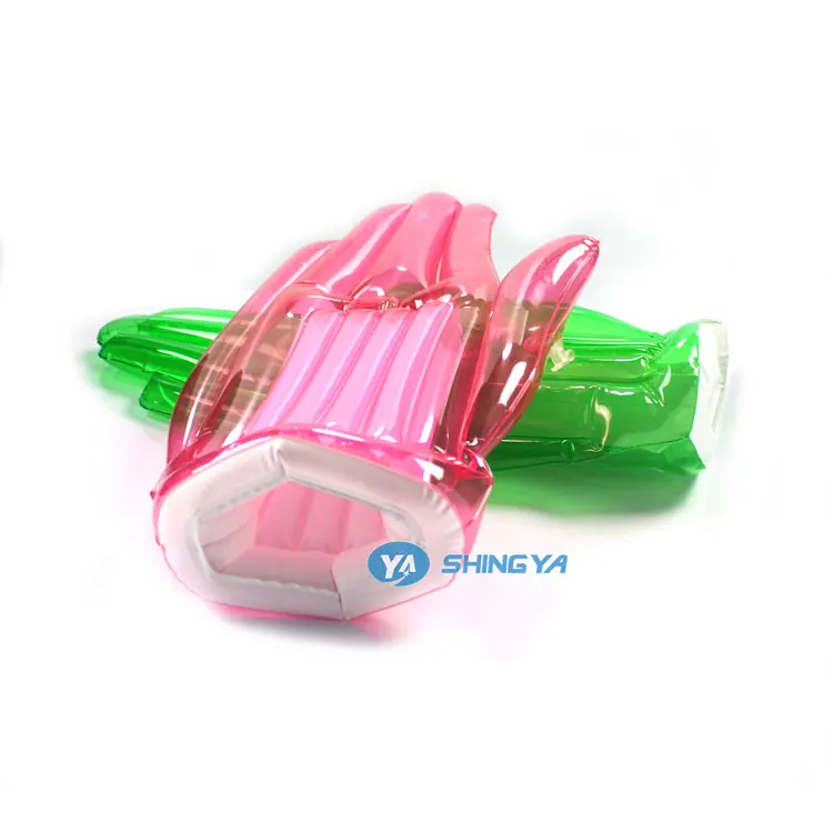 promotional customized logo pvc inflatable hand for cheer up plastic fan hand inflatable clappers