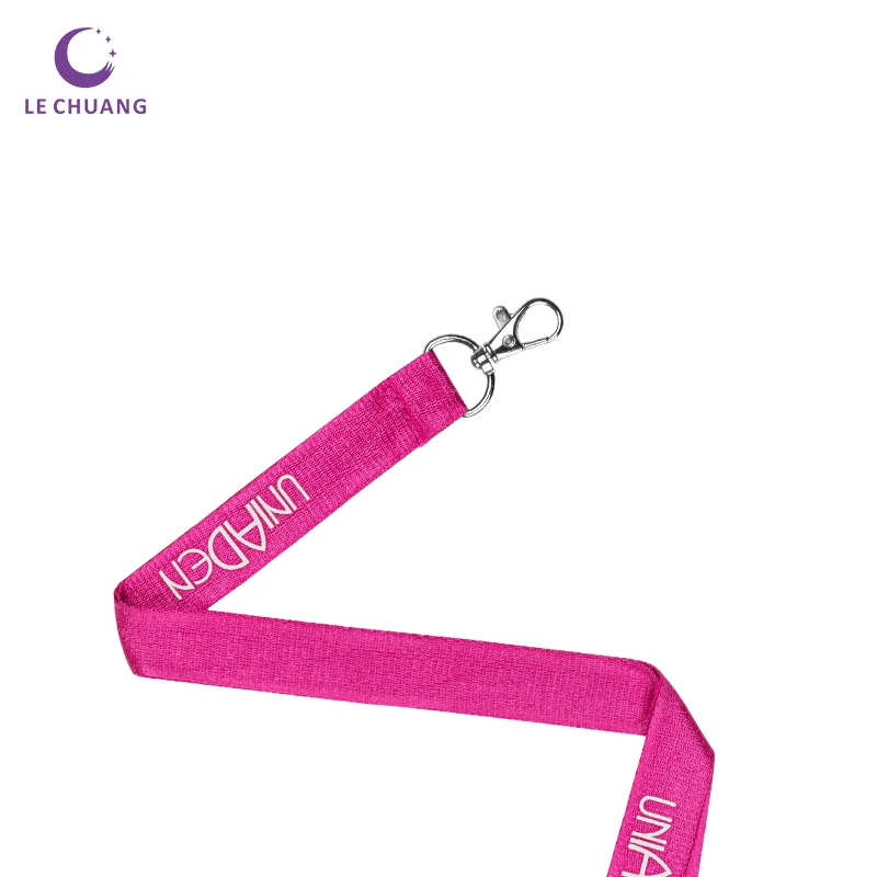 
3/4' Inch Flat MicroWeave Lanyard with Your Branded Logo for Events pnk white lanyard 