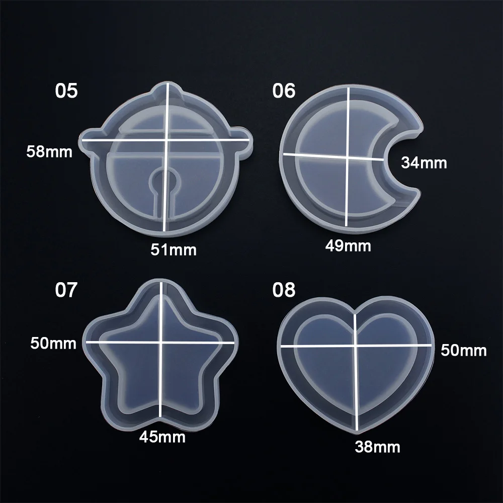 Animal Shapes Shaker Molds UV Jewelry Silicon Mold Epoxy Resin Keychain Mold For Art Making