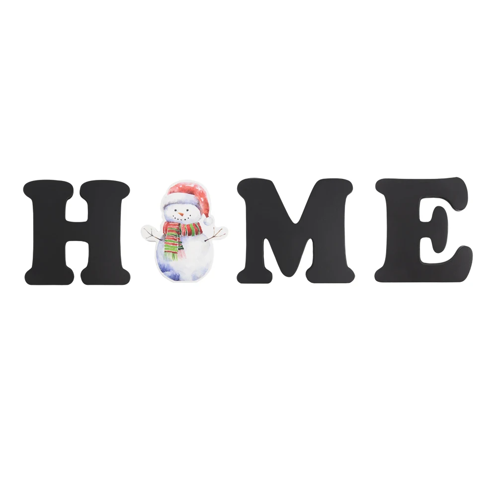 Wooden snowman Christmas Decorations Christmas Festival letters for decoration pieces decoration-HOME