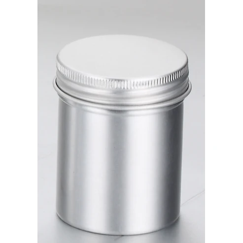 wholesale 100g silver/black aluminum metal jar for tea packaging,100g aluminum tin containers