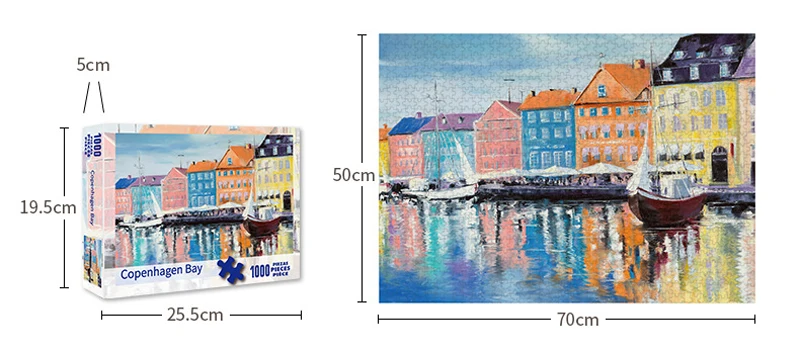 wooden puzzle maker printing 1000 piece customizable puzzle wood material painting plane puzzle