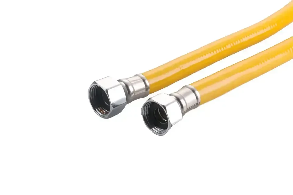 Yancy 304 Stainless Steel Corrugated Flexible Yellow Natural Gas Rubber Hose