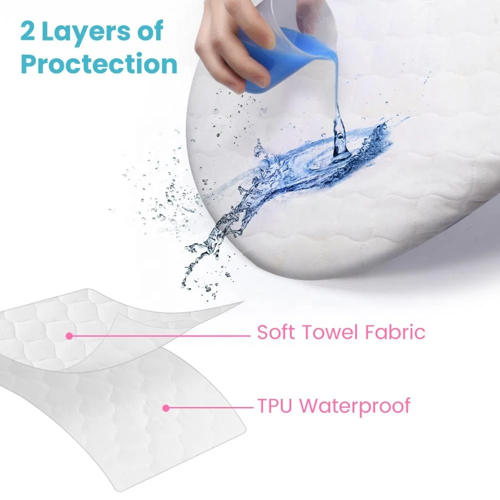 
Momcozy Bassinet Mattress Pad Cover 100% Waterproof Breathable Cotton Sheet Fit for Universal Bassinet Mattress 