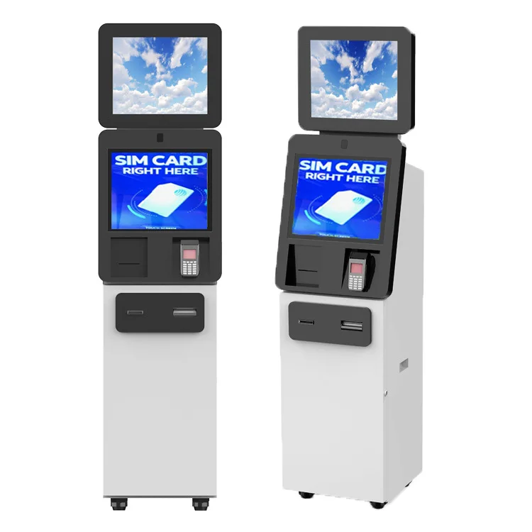 Telecom Government Card Self-Service Order Payment Check-out Kiosk Built-in Camera NFC Module Qr Scanner
