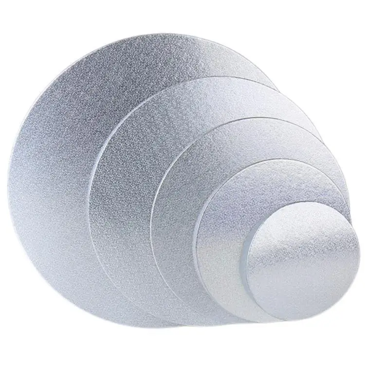 Cake Stand Cake Drum Bases Boards Round Gold Wholesale Silver Round MDF Paper White 2mm Food PE Waterproof Cake Base Virgin