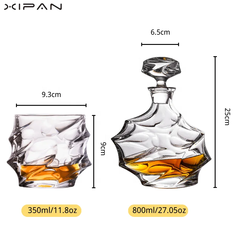 750ml Whiskey Bottle Whiskey Decanter Set With 4 Glass Cup Set Whiskey Glasses