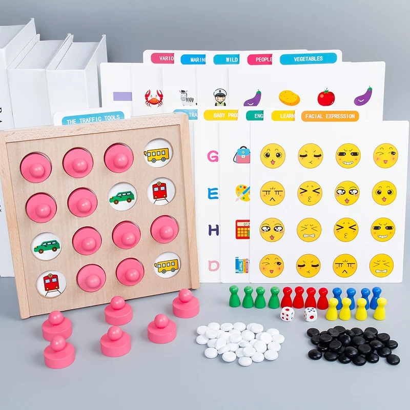 Wholesale Montessori Matching Brain Memory Box Card Game Educational Children Logic Thinking Memory Training Memory Chess