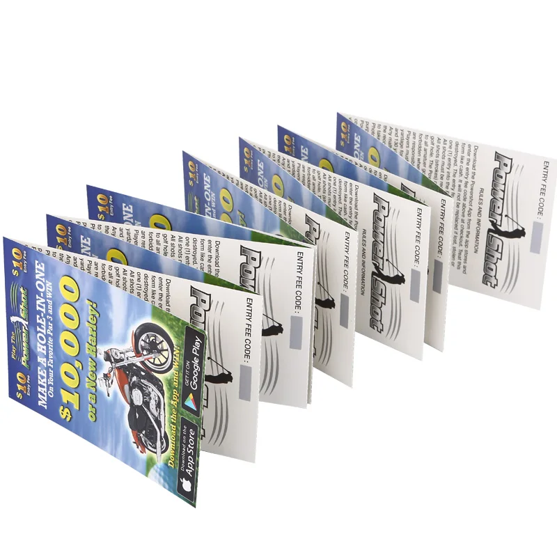 Custom Scratch off Tickets Lottery Scratch-Off Paper Card Printing