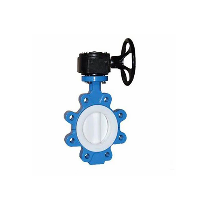 
astm a216 wcb casting steel PTFE lined wafer type butterfly valve ggg40 