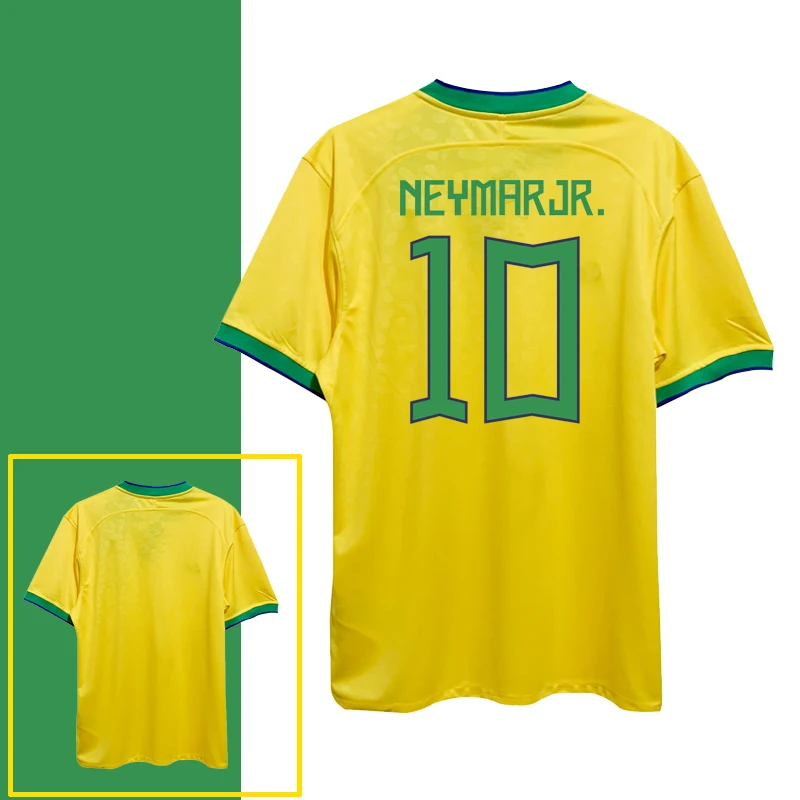 22 Hot NEW Qatar cup #10 Neymar Soccer Jersey Final Edition latest design Brazil jersey price team Football uniform kit