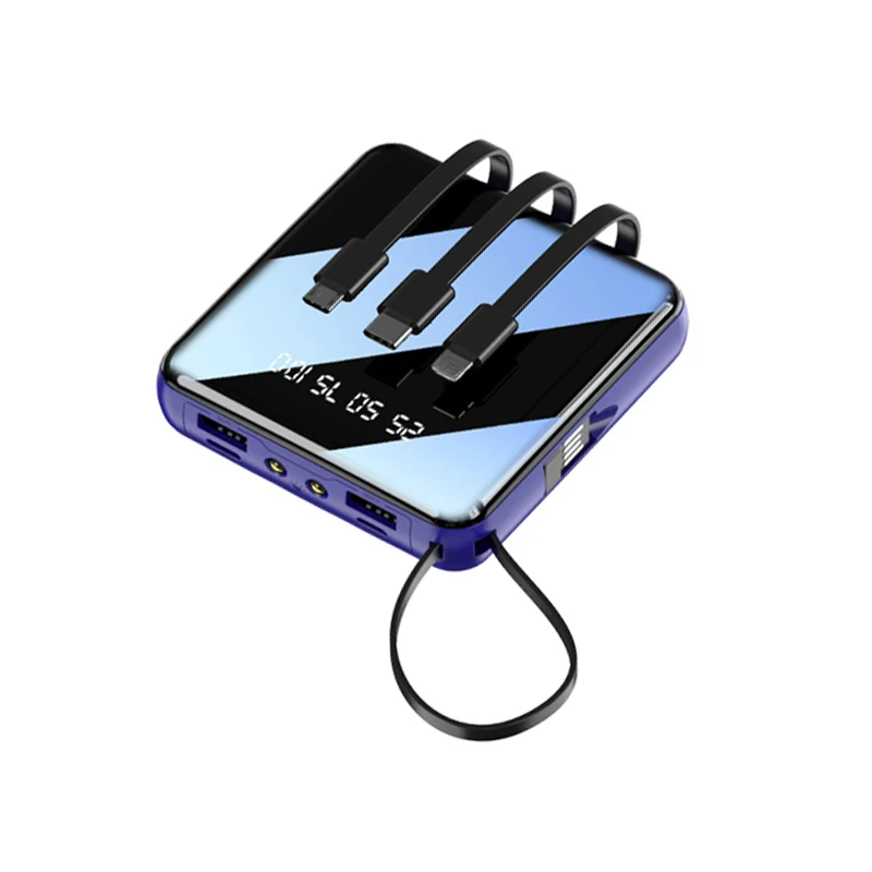 2021 New trending product small mini mirror power banks 10000mAh fast portable external battery charger USB power bank