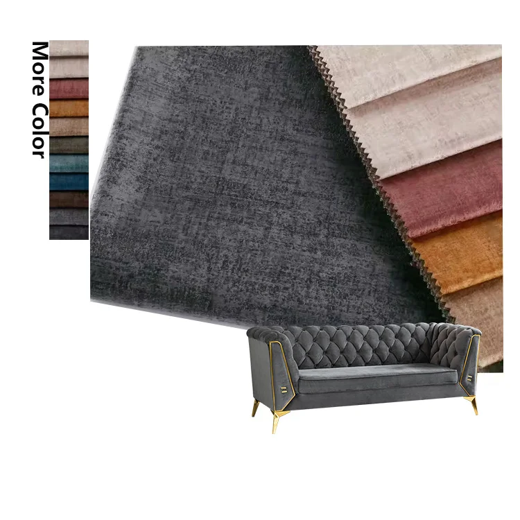 Sinovel Hometextile 100% polyester texture embossed & printed plush holland velvet sofas fabric for home furniture