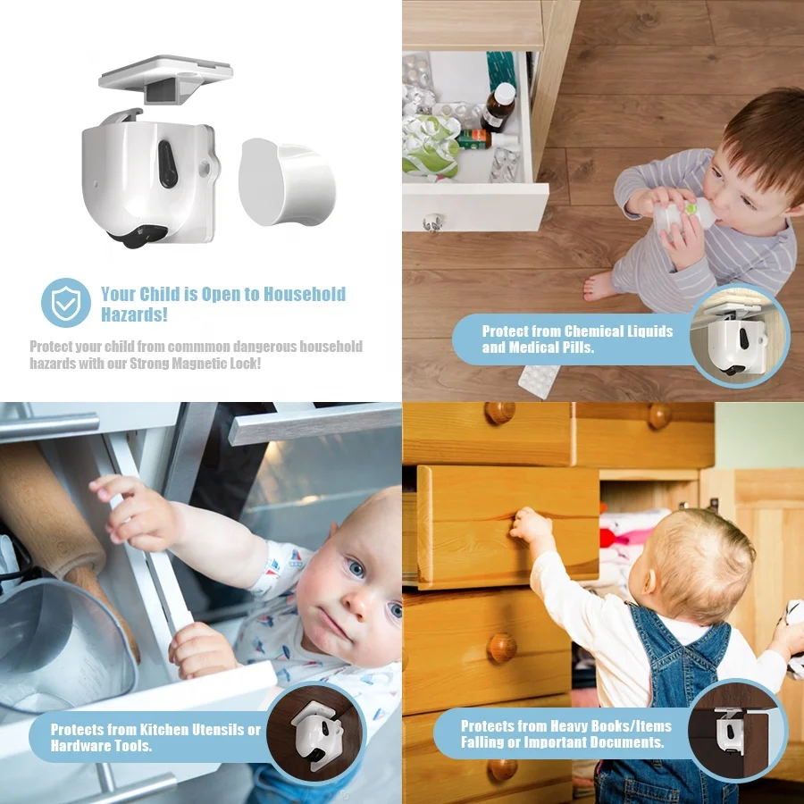 Probebi DC004 Baby Proofing Cabinet Drawer Sliding Door Guard Magnetic Child Lock