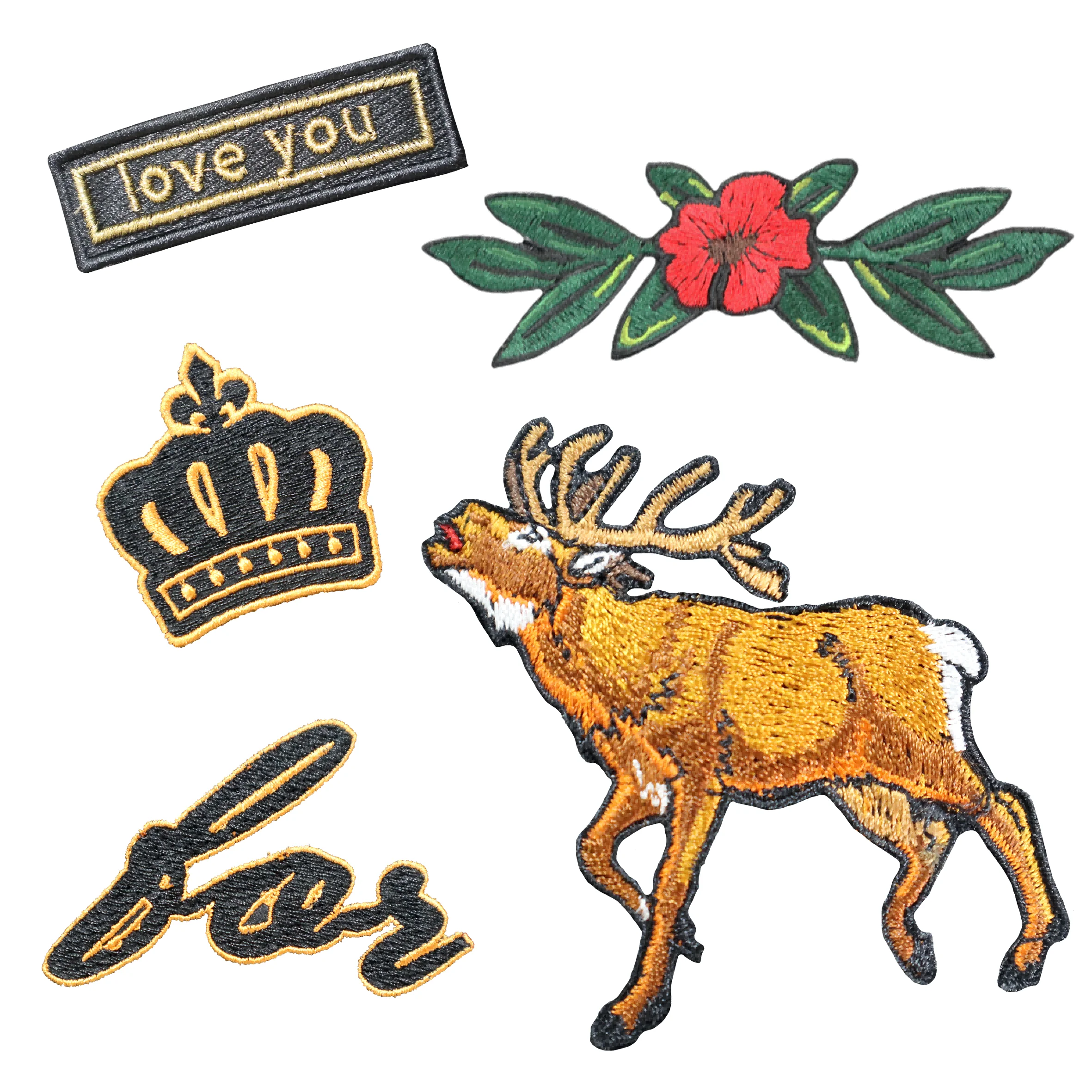 Прямая продажа с завода новейшая продукция одежды красивый логотип бренда нашивка вышивкой на