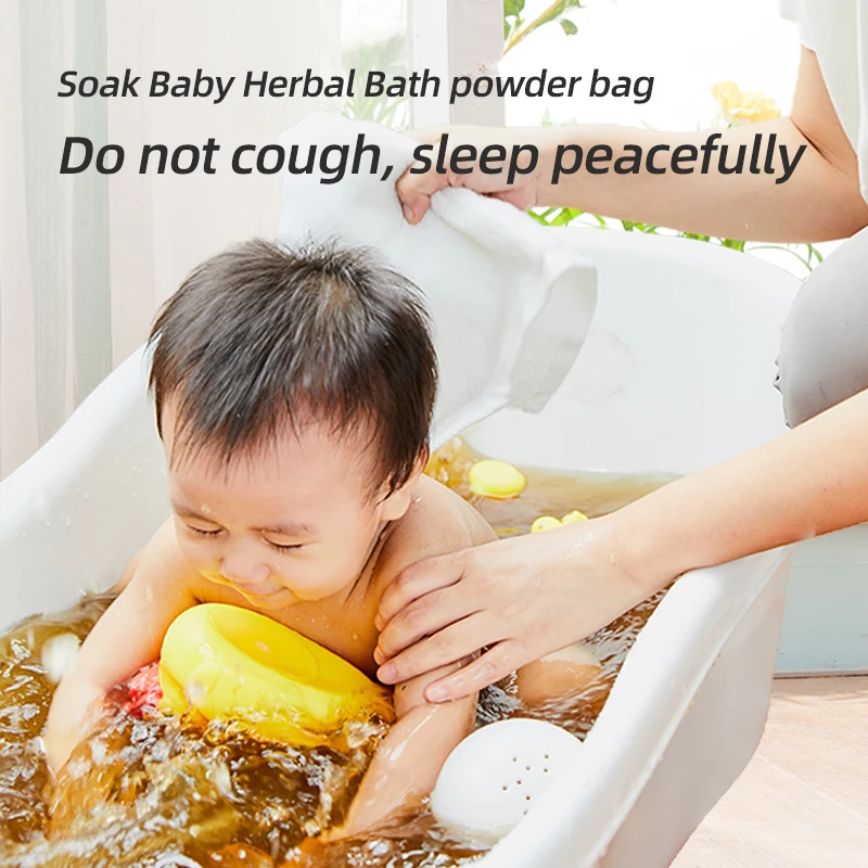 Aiyu Chinese Herbal Medicine OEM Baby & Kids&Infants Bath Powder Bag Of Children Massage For Recuperate The Lungs