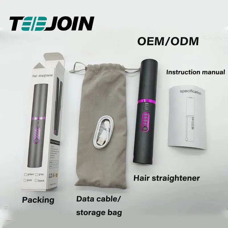 hair straightener wireless mini size easy carry 4800mAh big battery hair straightening professional wireless hair straighteners