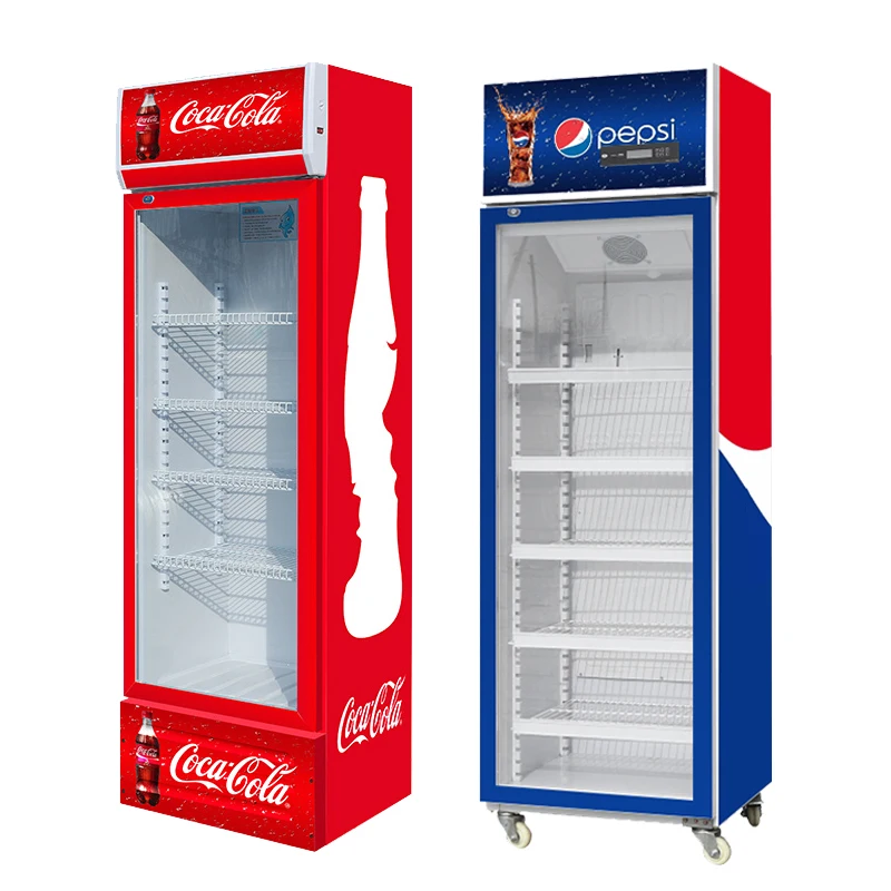 Оптовая продажа стандартный холодильник Pepsi без мороза вертикальное холодильное оборудование с компрессором