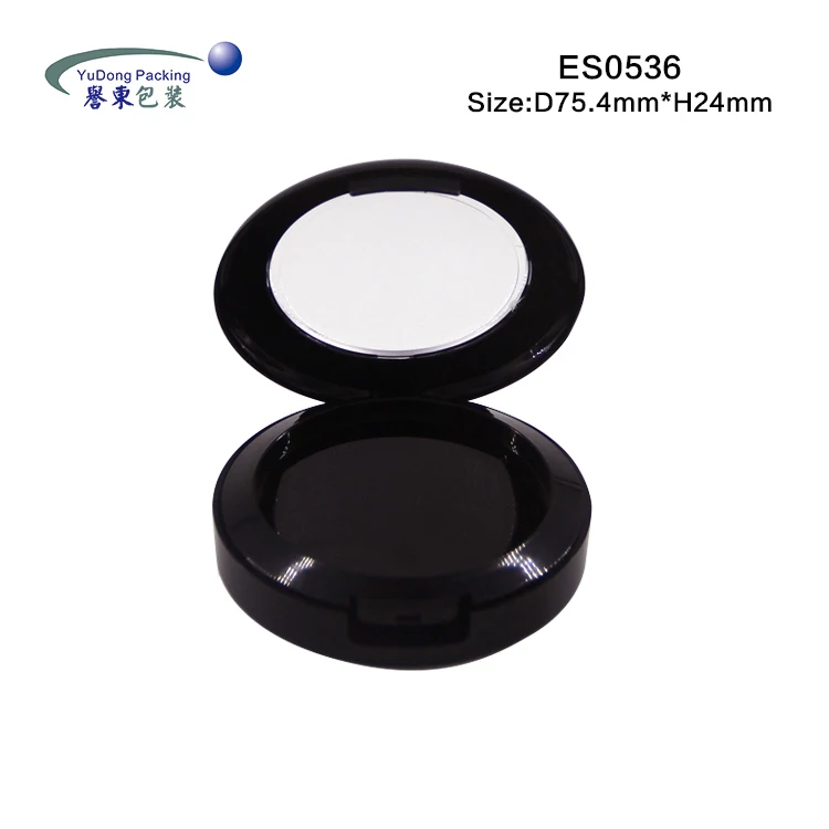 User friendly round double layer festival Wet & Dry Pressed Powder Compact Packaging Case with window
