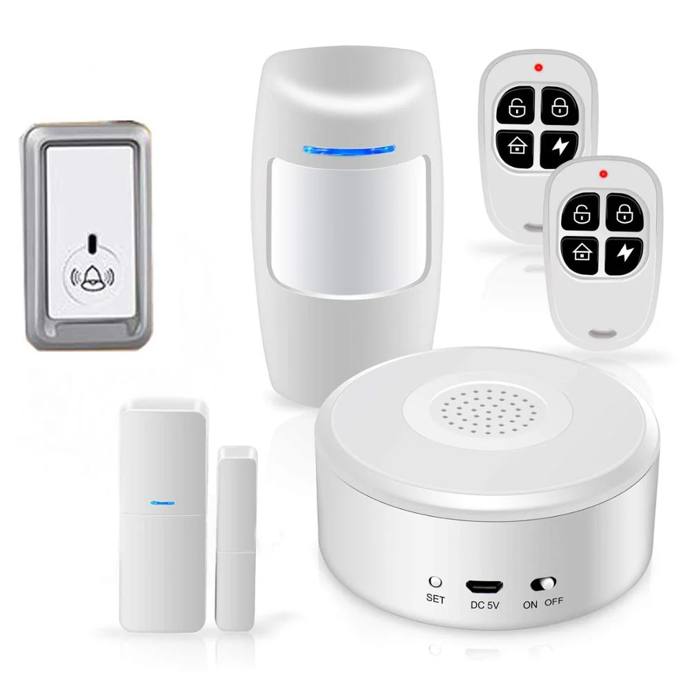 Tuya WiFi Smart Home Security System Alarm Siren Hub Burglar and APP Alert Control 6 piece Smart Home Kit
