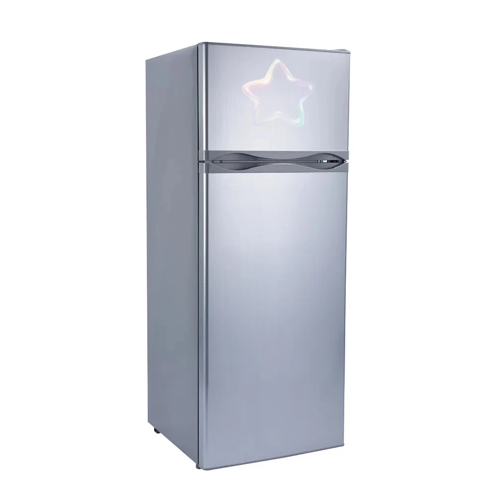 Fashion Design Reasonable Price Solar energy refrigerator 218 litres upright with double door run on solar energy dc fridge