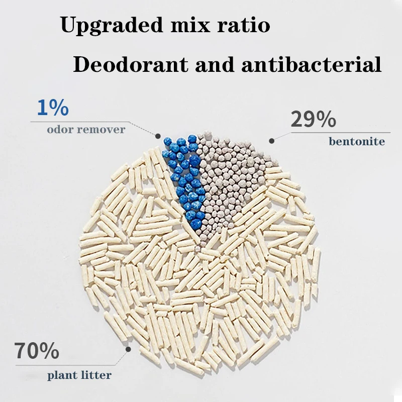 Wholesale odor control instantaneous suction natural cat litter for cats kitty upgraded mixed bentonite tofu cat litter sand