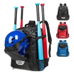 Custom Large Capacity Cool Baseball Bags Holds 4 Tee Ball Bats Helmet Cleats Baseball Backpack With Shoes Compartment