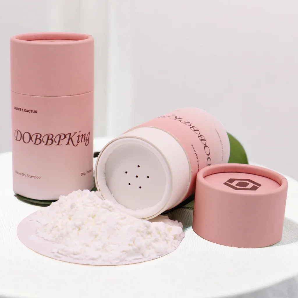 Eco friendly reusable paper shaker tube wholesale cardboard round loose powder container packaging with sifter