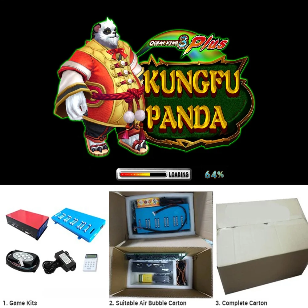 Most Popular Ocean King 3 Plus Kung fu Panda  Fishing Hunter Game Panda Machine,Fish Game Cabinet