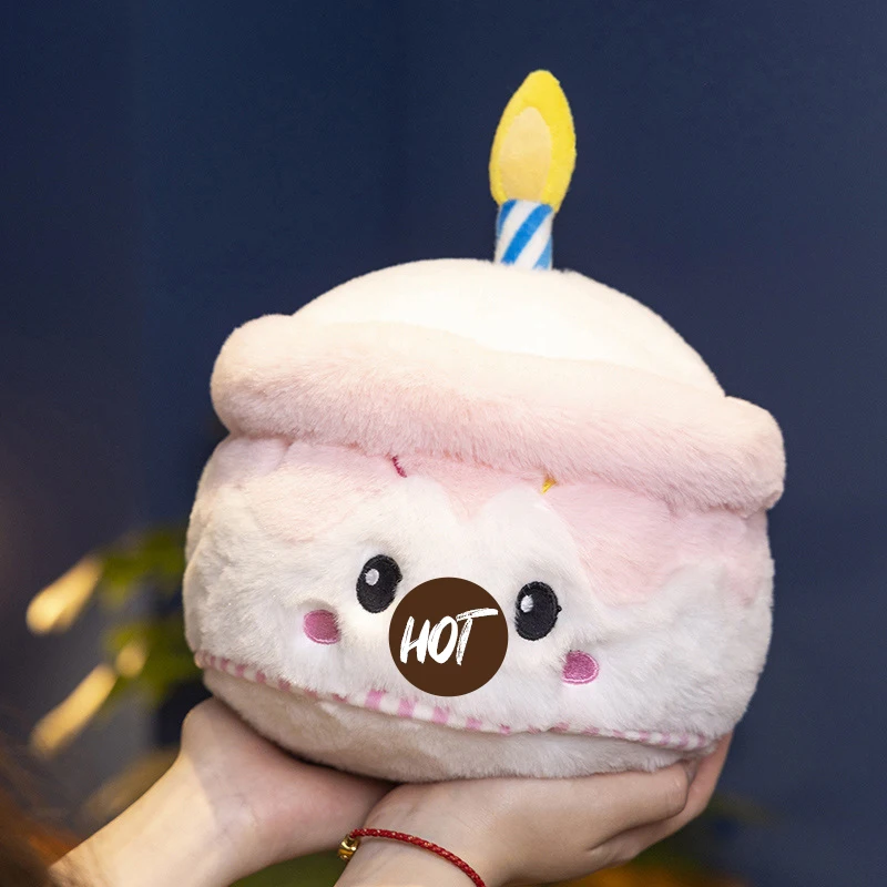 Low Price Cartoon Birthday Cake Ice Cream Plush Doll Decoration Squishy Toy