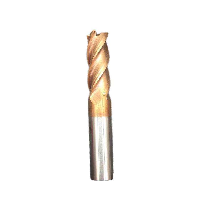 HRC55 copper color end mill drill reamer carbide taper tungsten steel carbide chamber spiral groove reamer 3mm