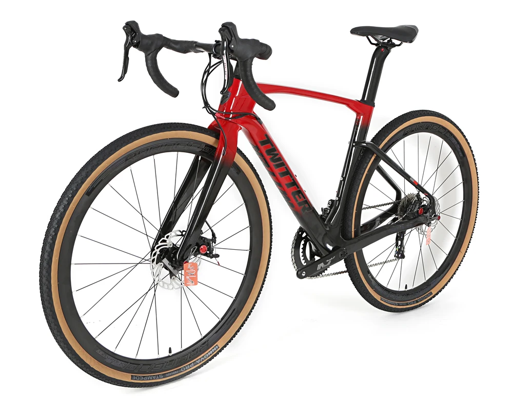TWITTER Gravel V2 24 Speed Carbon Fiber Road bicycle Gravel Bike 700C roadbike