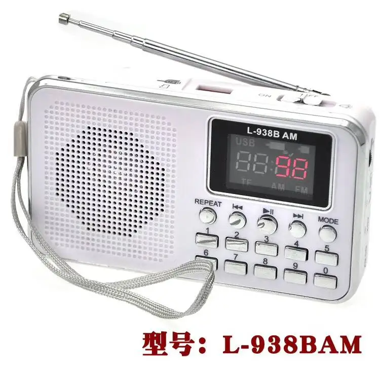 Портативный автоматическое сканирование fm радио с usb портом L-938B fm-радио динамик упаковка подарочная